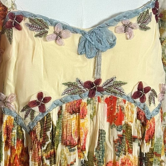 Free People Ethereal Bohemian Renaissance Timeless Tapestry Maxi Dress XL NWT - Picture 10 of 17